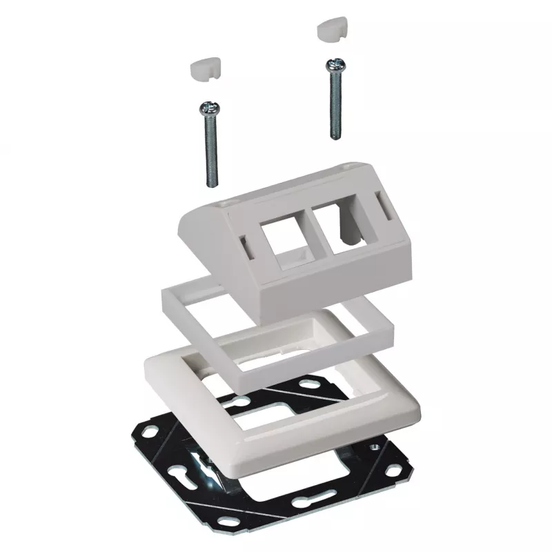 Marco adaptador EFB Elektronik ET-25092.8 para compatibilidad de diseño con Gira RAL9003 para ET-25092.x y FTTH-OUTLET-xx