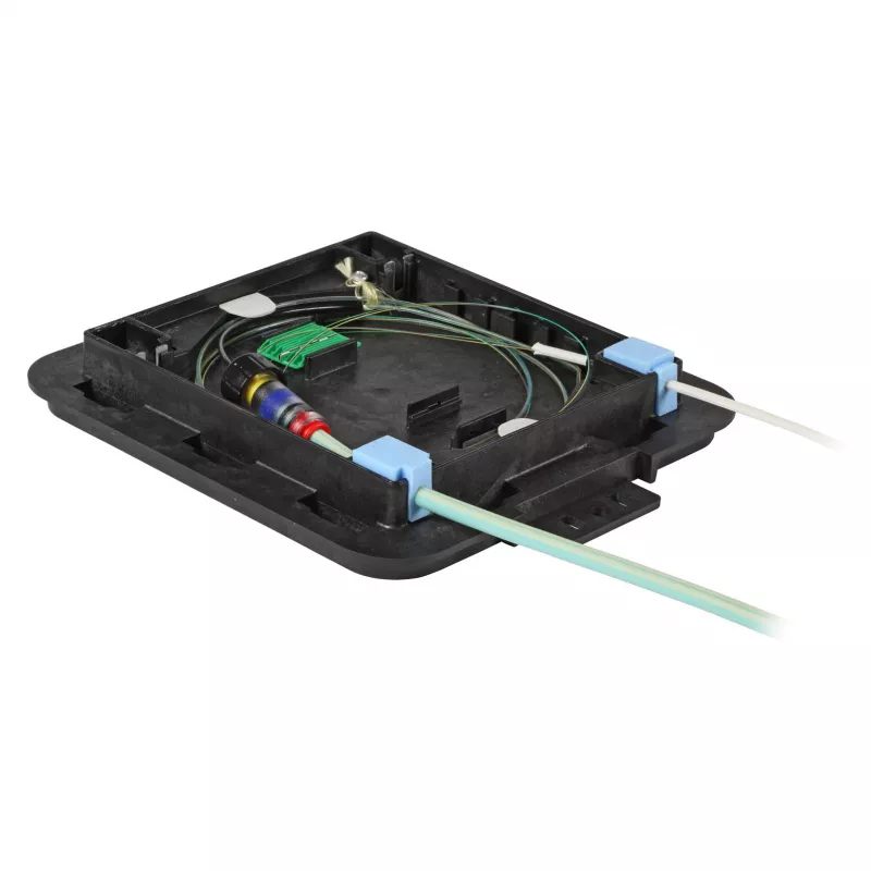 EFB Elektronik 83205.1 Caja de empalmes de fibra óptica compacta, 12 fibras (crimpado)