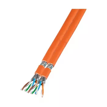 Cable LANCat.7 dúplex sin conector 1000 AWG23 S/FTP, 2x4P FRNC-B, CPR Dca, naranja, 100m Fabricante: EFB Elektronik (MK7101DX.100-CPR)