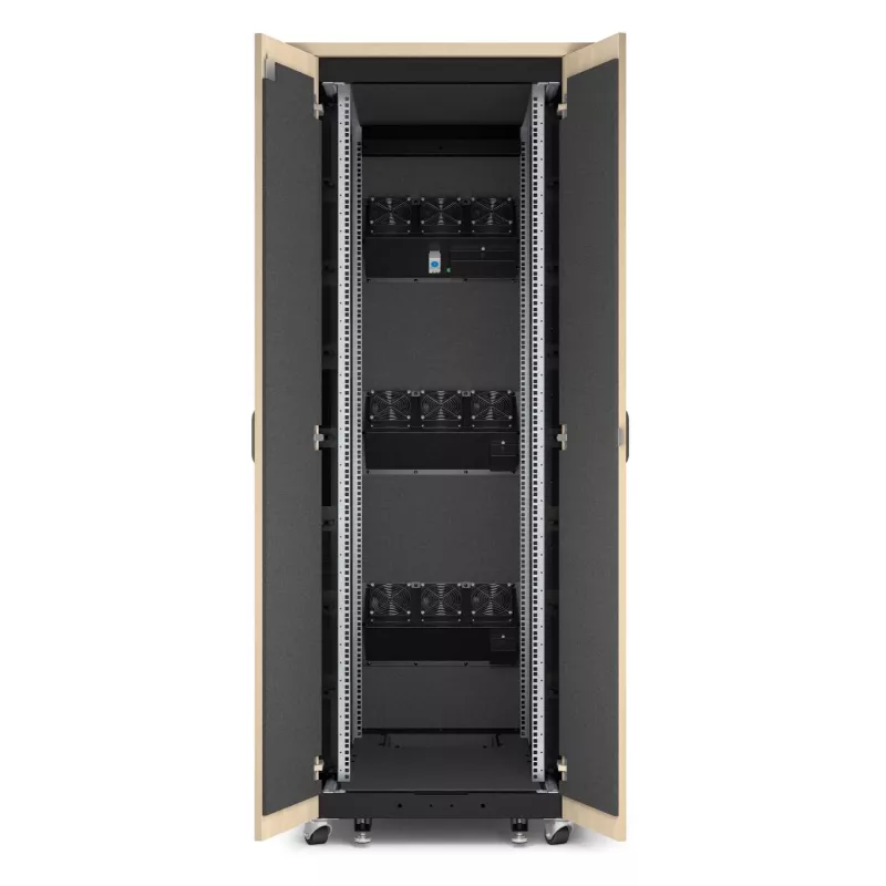 APC NetShelter - armario (horizontal) - insonorizado - AC 230 V - arce - 38U - 48,3 cm (19 pulgadas)