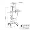 Soporte de TV de suelo 37-70/WEISS TVS-70T-02-W Gembird
