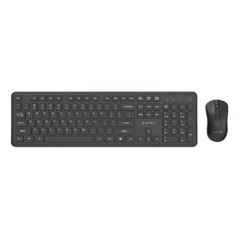 Gembird KBS-WPS-01 conjunto inalámbrico de teclado y ratón, inglés, negro