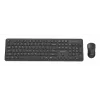 Gembird KBS-WPS-01 conjunto inalámbrico de teclado y ratón, inglés, negro