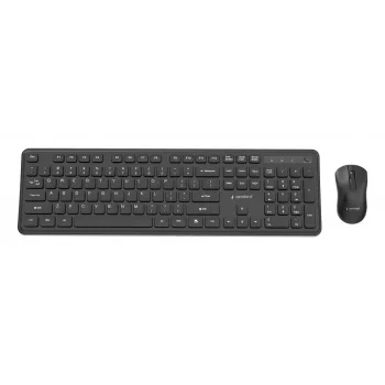 Gembird KBS-WPS-01 conjunto inalámbrico de teclado y ratón, inglés, negro