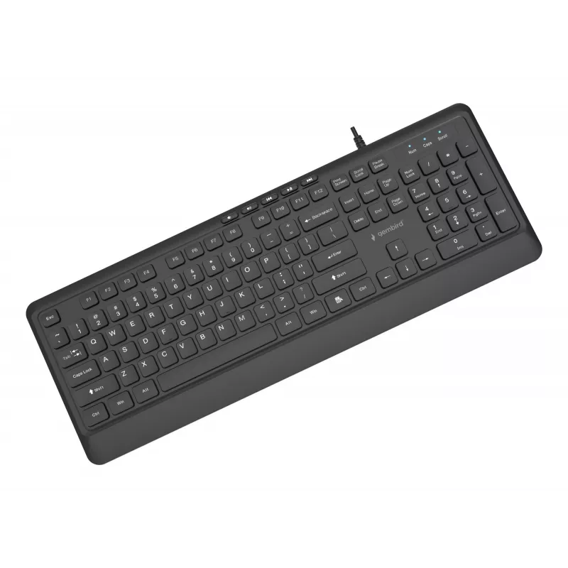 Teclado multimedia USB ENG/Negro KB-MCH-05 Gembird