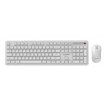 Teclado + ratón inalámbrico ENG/BL KBS-WPS-01-W Gembird