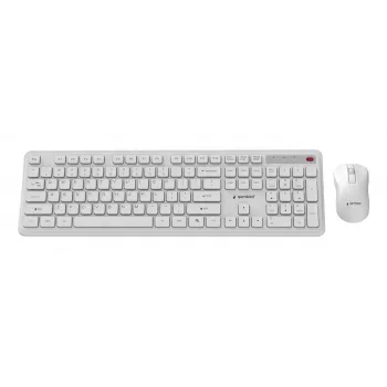 Teclado + ratón inalámbrico ENG/BL KBS-WPS-01-W Gembird