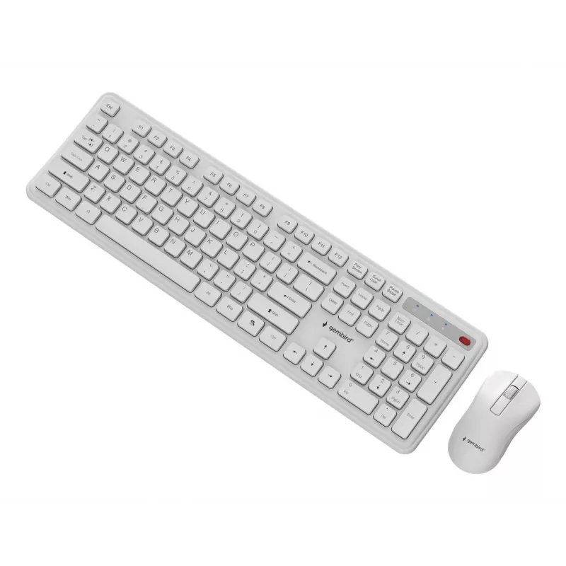 Teclado + ratón inalámbrico ENG/BL KBS-WPS-01-W Gembird