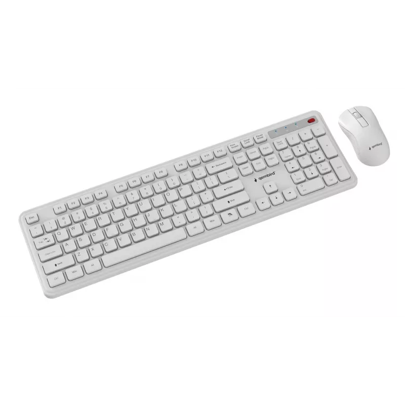 Teclado + ratón inalámbrico ENG/BL KBS-WPS-01-W Gembird