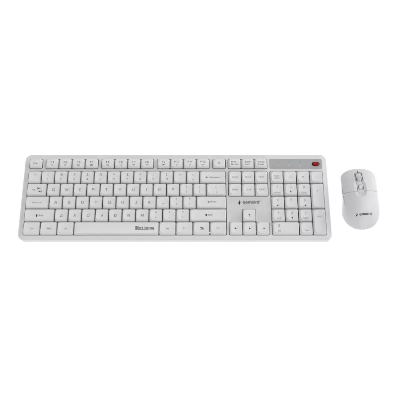 Teclado + ratón inalámbrico ENG/BLANCO KBS-WMS-01-W Gembird