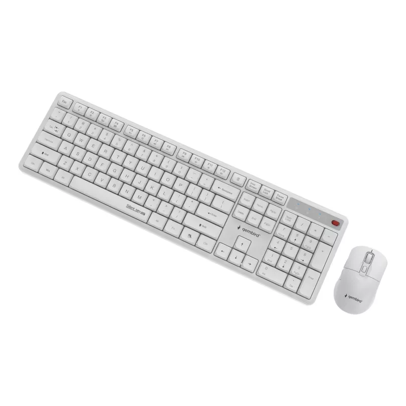 Teclado + ratón inalámbrico ENG/BLANCO KBS-WMS-01-W Gembird