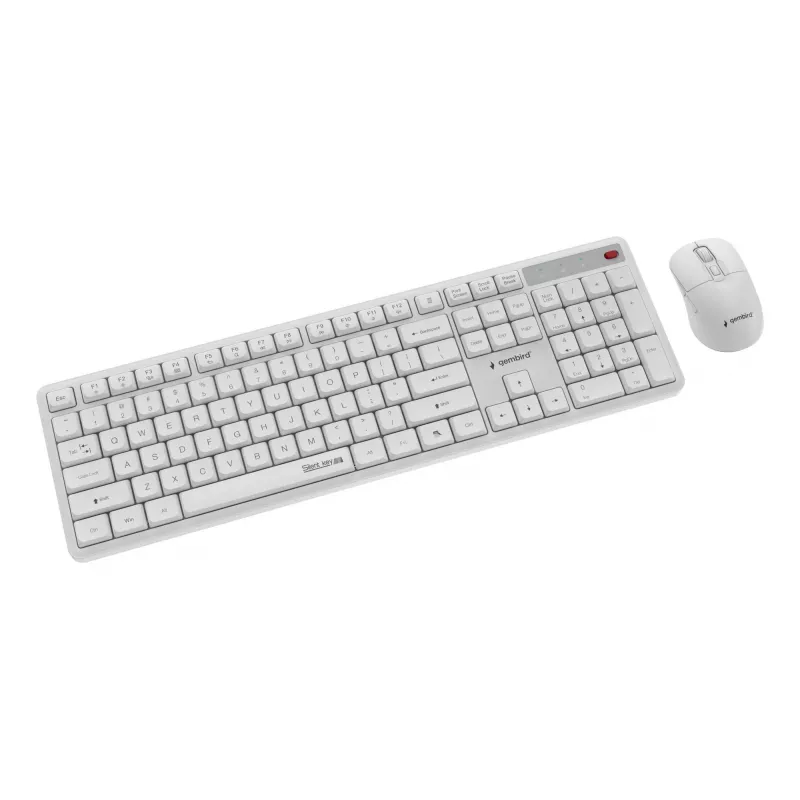 Teclado + ratón inalámbrico ENG/BLANCO KBS-WMS-01-W Gembird