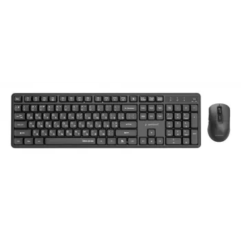 Gembird KBS-WMS-01-CYRL conjunto inalámbrico de teclado y ratón, cirílico, negro