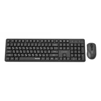 Gembird KBS-WMS-01-CYRL conjunto inalámbrico de teclado y ratón, cirílico, negro