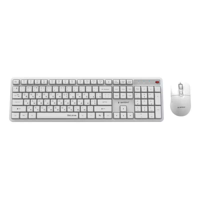 Teclado + ratón inalámbrico KBS-WMS-01-W-CYRL Gembird