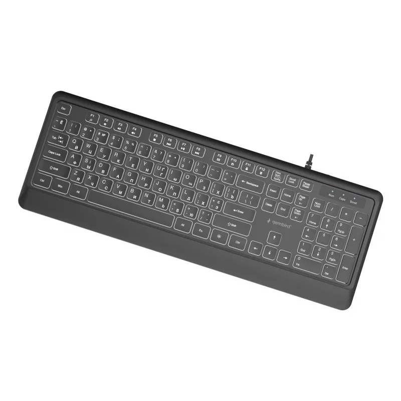 Teclado multimedia USB CIRÍL/Negro KB-UML-04-CYRL Gembird