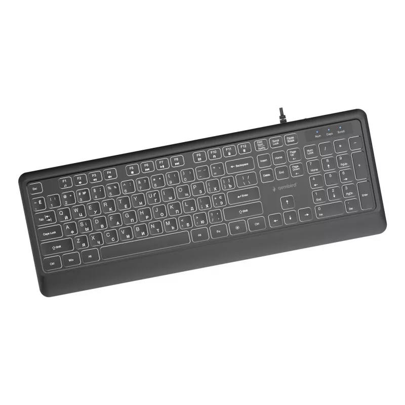 Teclado multimedia USB CIRÍL/Negro KB-UML-04-CYRL Gembird
