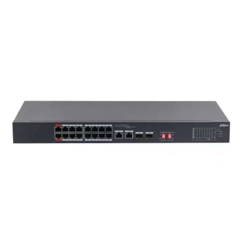 Dahua Technology PoE S3218-16ET-135 Switch de red No gestionado L2 Gigabit Ethernet (10/100/1000) Power over Ethernet (PoE) 1U Negro