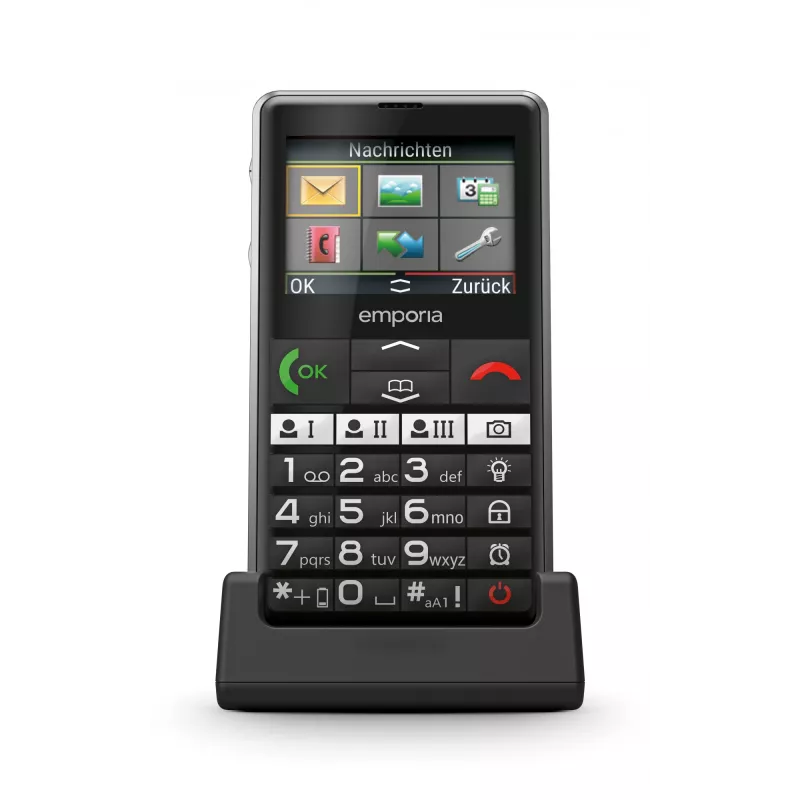 Emporia emporiaPURE-LTE 5.87 cm (2.31 inch) 107 g negro teléfono móvil para mayores