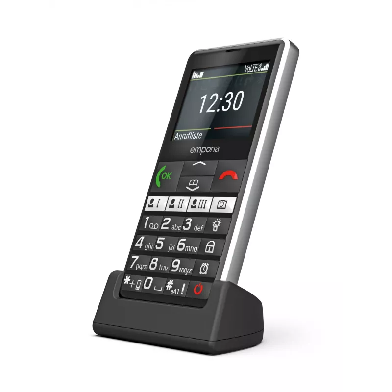 Emporia emporiaPURE-LTE 5.87 cm (2.31 inch) 107 g negro teléfono móvil para mayores