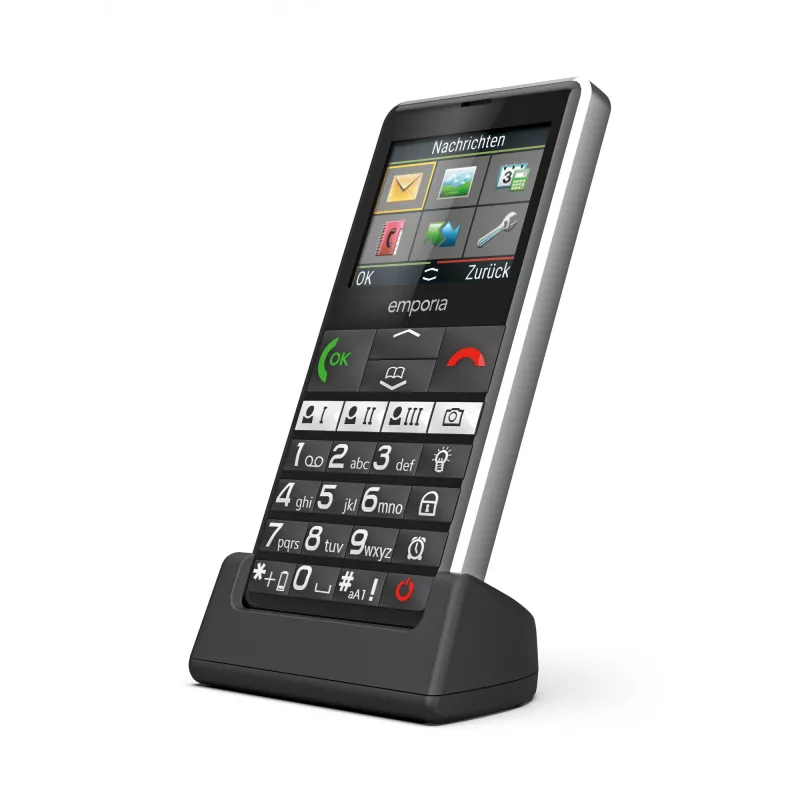 Emporia emporiaPURE-LTE 5.87 cm (2.31 inch) 107 g negro teléfono móvil para mayores