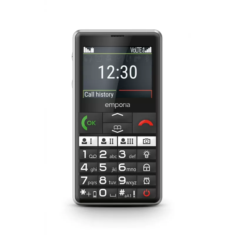 Emporia emporiaPURE-LTE 5.87 cm (2.31 inch) 107 g negro teléfono móvil para mayores