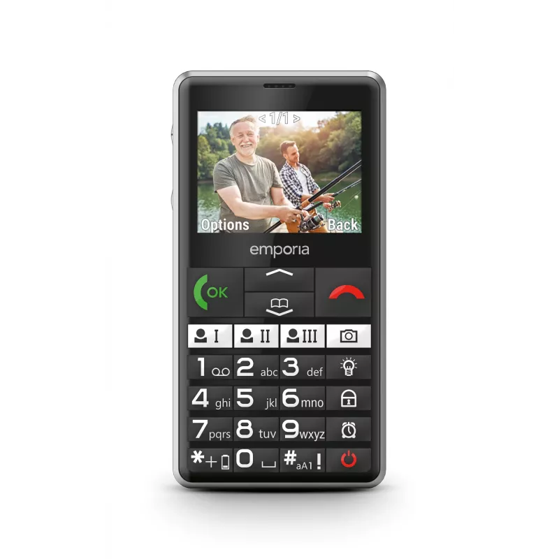 Emporia emporiaPURE-LTE 5.87 cm (2.31 inch) 107 g negro teléfono móvil para mayores