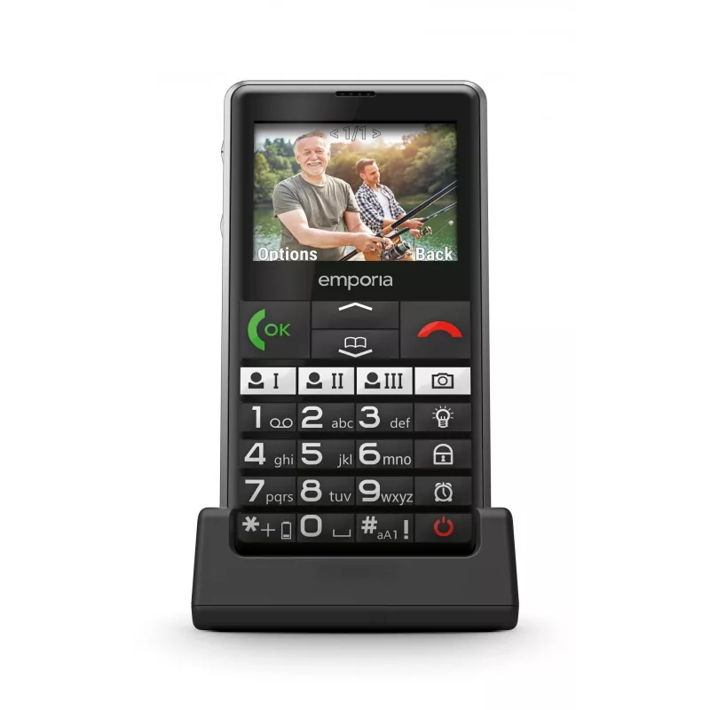 Emporia emporiaPURE-LTE 5.87 cm (2.31 inch) 107 g negro teléfono móvil para mayores
