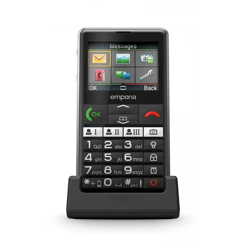 Emporia emporiaPURE-LTE 5.87 cm (2.31 inch) 107 g negro teléfono móvil para mayores