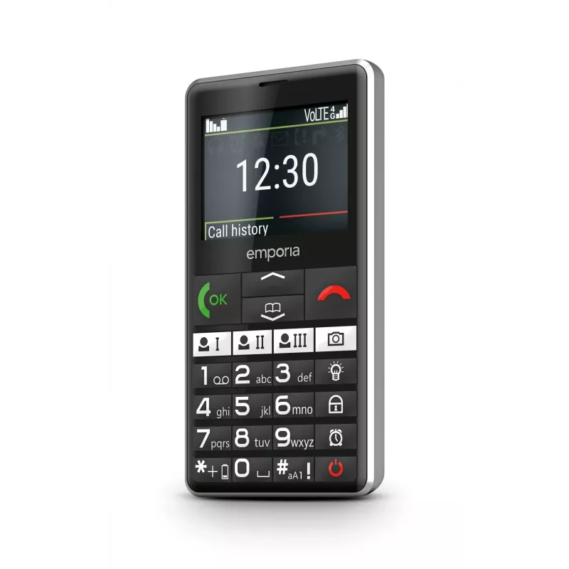 Emporia emporiaPURE-LTE 5.87 cm (2.31 inch) 107 g negro teléfono móvil para mayores