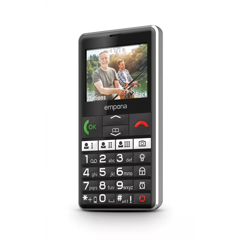Emporia emporiaPURE-LTE 5.87 cm (2.31 inch) 107 g negro teléfono móvil para mayores