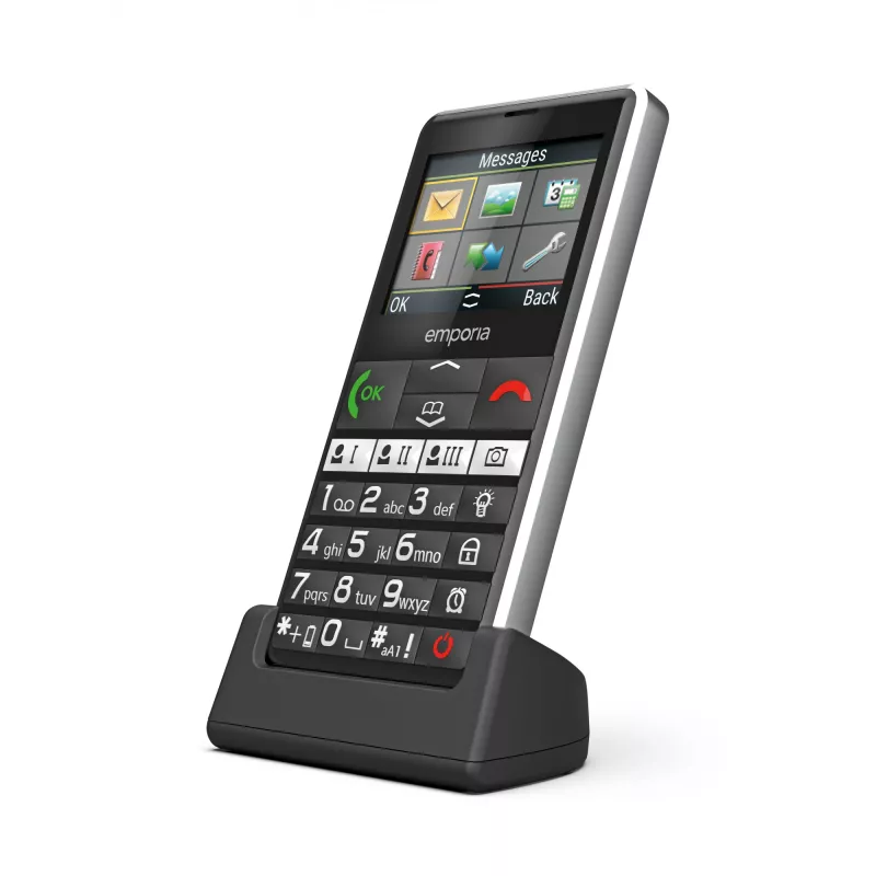 Emporia emporiaPURE-LTE 5.87 cm (2.31 inch) 107 g negro teléfono móvil para mayores