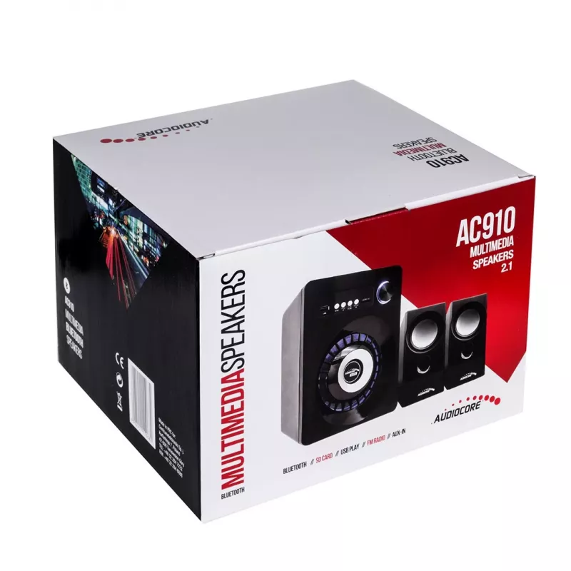 Audiocore AC910 conjunto de altavoces 10 W PC / portátil negro Bluetooth