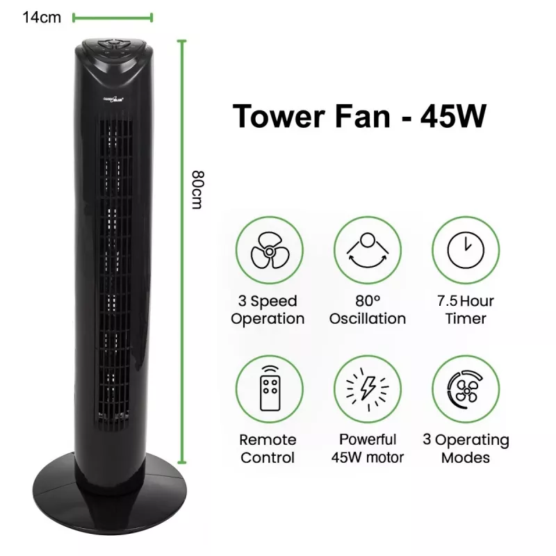 Ventilador de torre con mando a distancia GB645