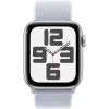 Apple Watch SE GPS 44 mm Caja de aluminio plata, correa Sport Loop Blue Cloud