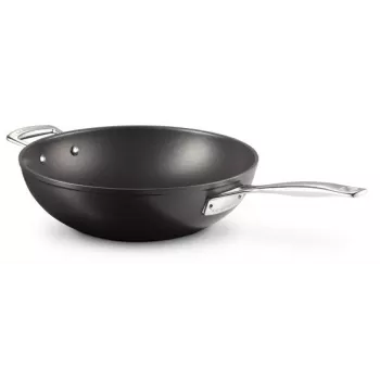 Le Creuset Wok antiadherente Toughened Non-Stick 30 cm negro/plata