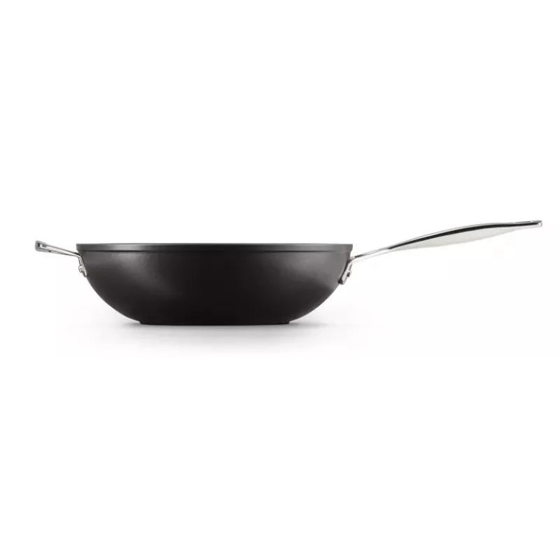 Le Creuset Wok antiadherente Toughened Non-Stick 30 cm negro/plata