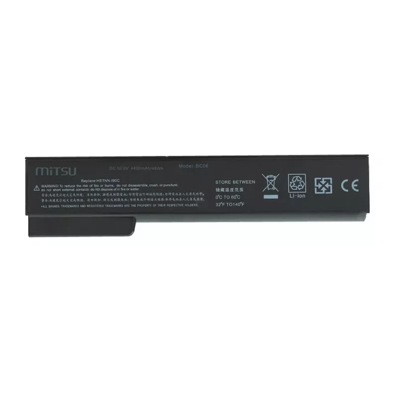 Batería para HP EliteBook 8460p, 8460w 4400 mAh (48 Wh) 10,8 - 11,1 Voltios
