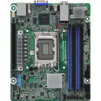 Placa base ASRock W680D4ID-2T/G5/X550 Mini-DTX, LGA 1700, Intel W680, DDR5, 10GbE, IPMI