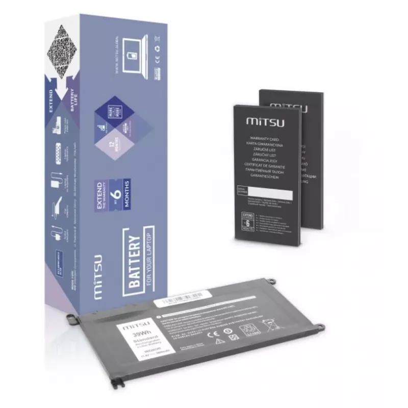 Batería para DELL Vostro 14 (5468), Inspiron 15 (5568), 3400 mAh (39Wh), 11,4 Voltios