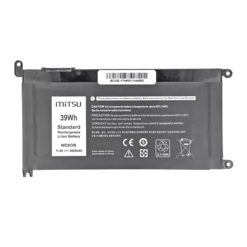Batería para DELL Vostro 14 (5468), Inspiron 15 (5568), 3400 mAh (39Wh), 11,4 Voltios
