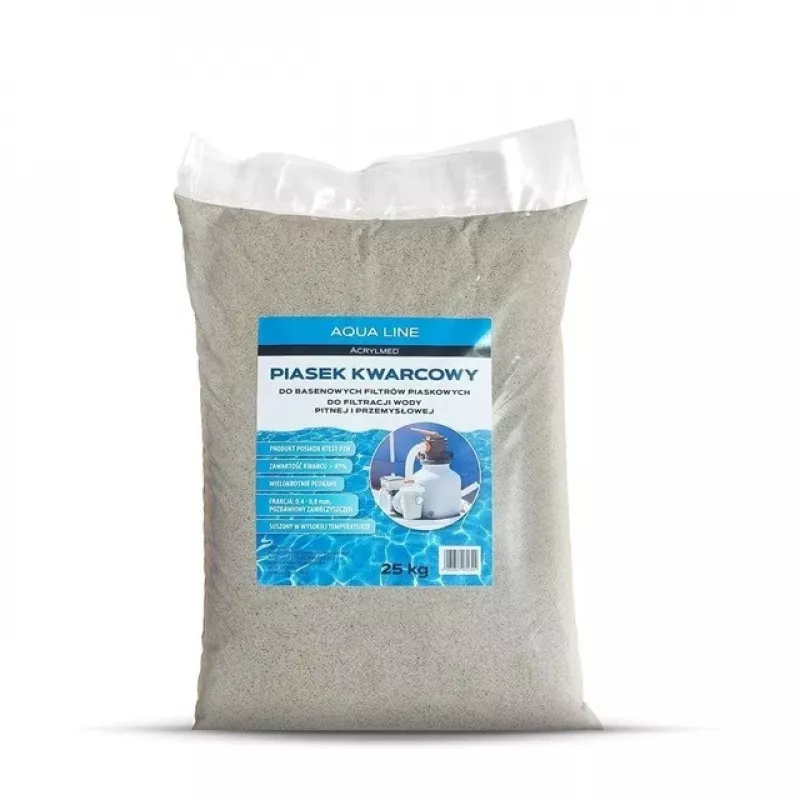 Acrylmed arena de cuarzo para filtros de piscina, 25 kg
