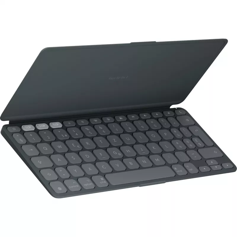 Logitech Keys-To-Go 2 para iPad – Teclado – funda integrada – inalámbrico – Bluetooth LE – QWERTZ – distribución suiza – grafito (920-013008)