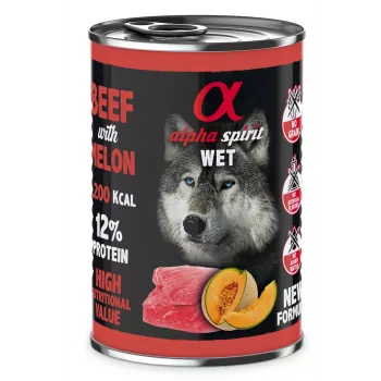ALPHA SPIRIT WET Ternera con melón - Alimento húmedo para perros - 400g