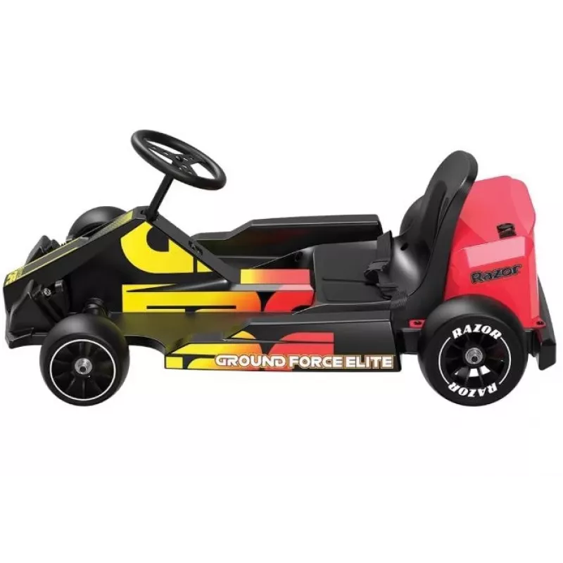 Razor Ground Force Elite - Kart eléctrico, negro y rojo