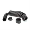 ROLINE Cable de carga E-Auto Type2, trifásico, 480VAC (3P+N+E), 16 A, 11 kW, cable en espiral, 3 m (19.08.0043)