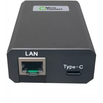 Microconnect POEINJ-25W-USBC - Gigabit Ethernet - 1000 Mbit/s - IEEE 802.3,IEEE 802.3ab,IEEE 802.3u - Cat5,Cat5e,Cat6,Cat6a - 100 m - negro (POEINJ-25W-USBC)