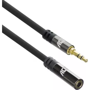 ACT cable de extensión de audio de alta calidad de 2 metros conector jack estéreo de 3,5 mm macho – hembra (AC3615)
