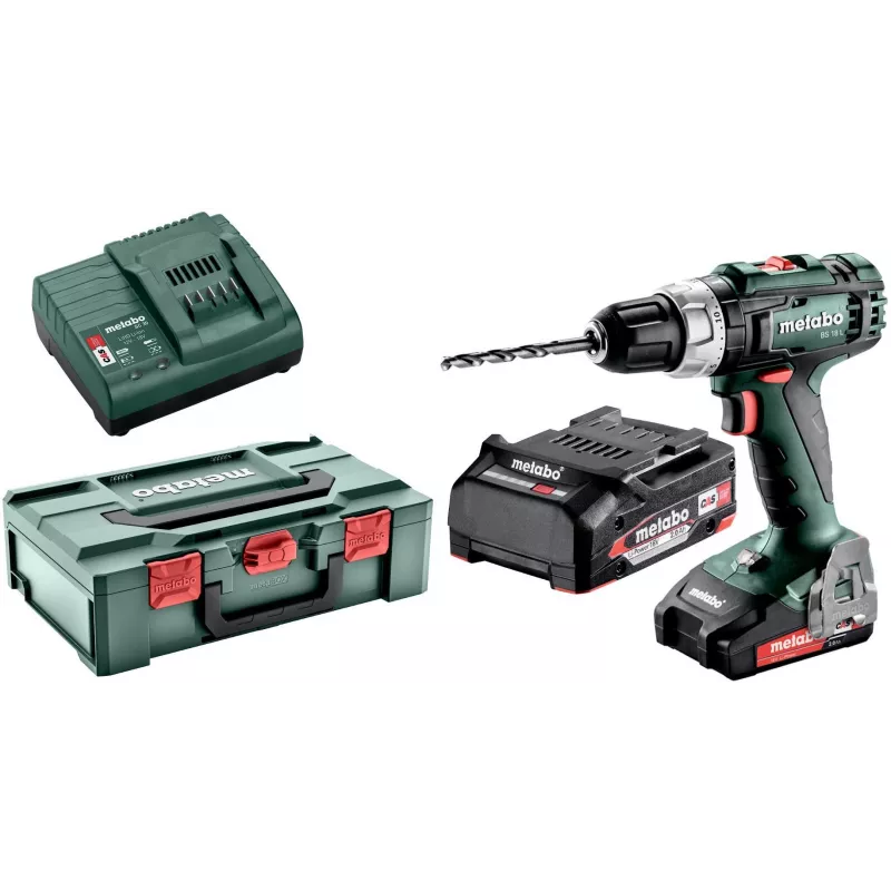 Metabo BS 18 L 1800 rpm portabrocas de cambio rápido 1,6 kg negro, verde, rojo, plata