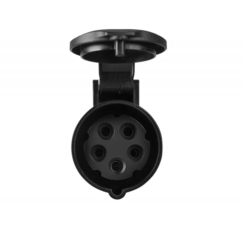 Adaptador de conector hembra CEE rojo 16A 400V de 5 polos a CEE azul 16A 230V 3P